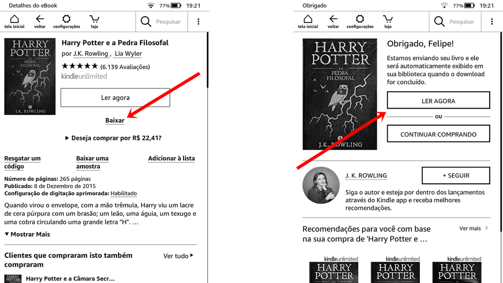 Como baixar e ler livros do Kindle Unlimited (Imagem: Captura de tela/Felipe Freitas/Canaltech)