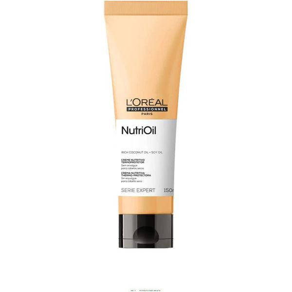 L'Oréal Professionnel Leave-in NutriOil para nutrição e brilho, enriquecido com óleo de coco, com textura leve e para todos os tipos de cabelo, 150ml