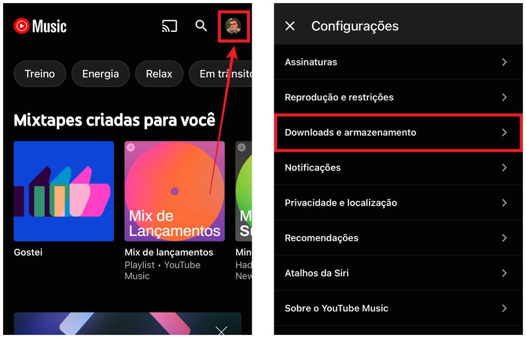 Salve músicas diretamente em um cartão SD. Disponível apenas em aparelhos Android (Captura de tela: Caio Carvalho)