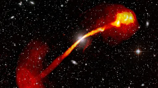 Astrônomos detectam conjunto inédito de estruturas em radiogaláxia