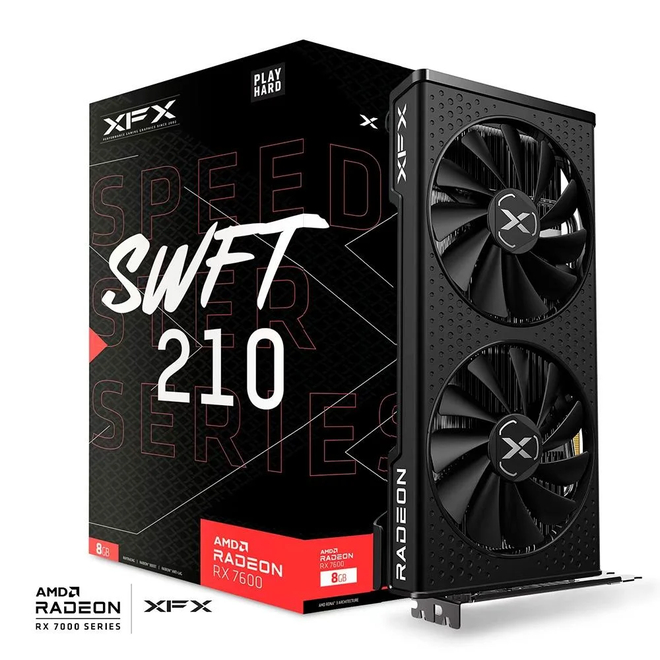 Para quem quer fazer um upgrade e jogar no ultra em 1080p, a RX 7600 Speedster é uma ótima pedida (Imagem: XFX/Divulgação)