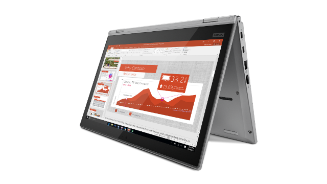 O laptop L380 Yoga, que se transforma em um tablet