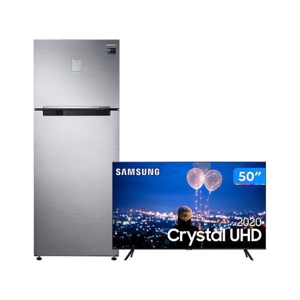 Geladeira/Refrigerador Samsung Frost Free Duplex - 453L 5-em-1 Twin Cooling Plus RT6000K + Smart TV 50TU8000