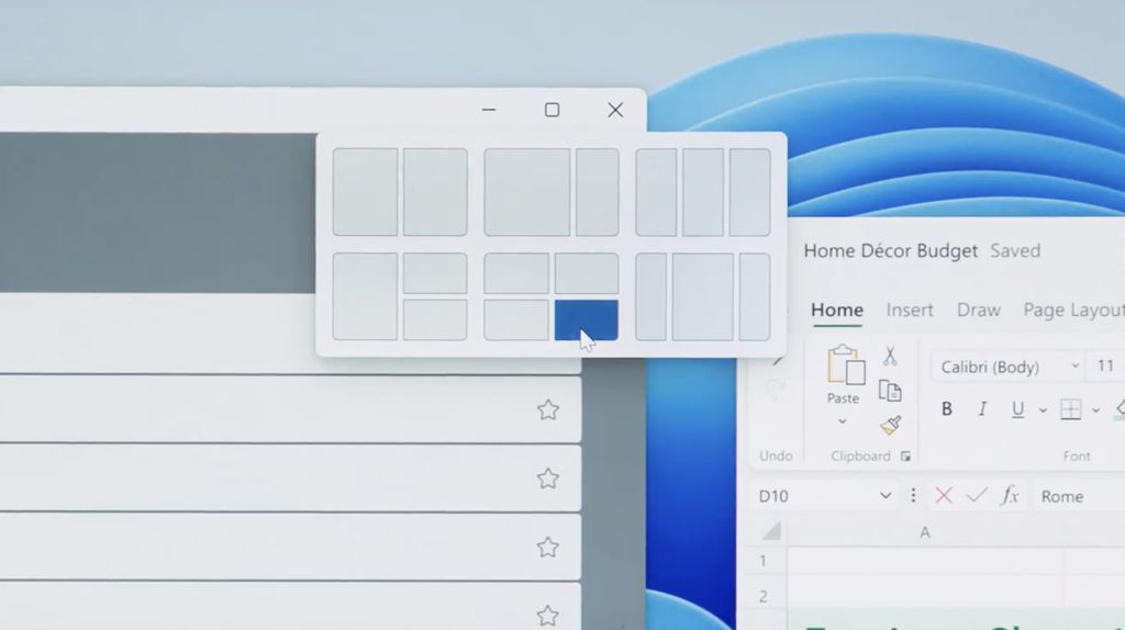 O posicionamento de janelas facilita o uso de monitores maiores (Imagem: Reprodução/Microsoft)