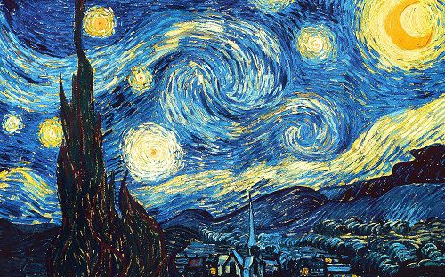 A Notie estrelada Van Gogh