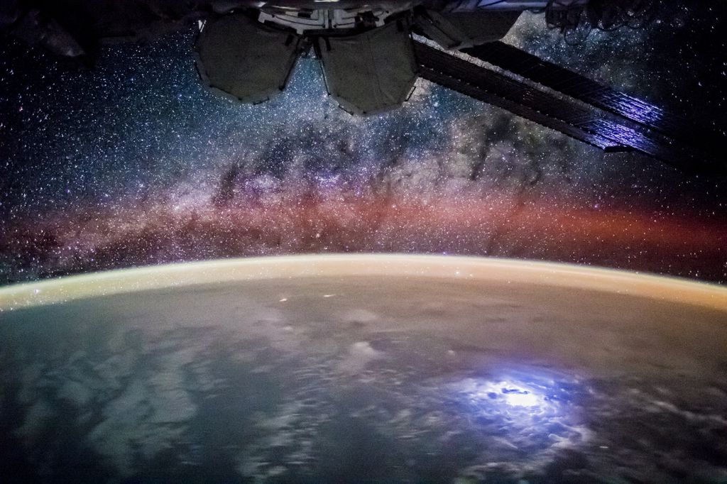 A Via Láctea vista da Estação Espacial Internacional (Foto: NASA)