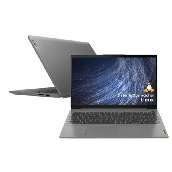 Notebook Lenovo Ideapad 3i AMD Ryzen 5 8GB - 256GB SSD 15.6” Full HD Linux 82MFS00100 [CUPOM EXCLUSIVO]