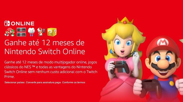 Twitch oferece um ano de Nintendo Switch Online para quem assinar o Prime