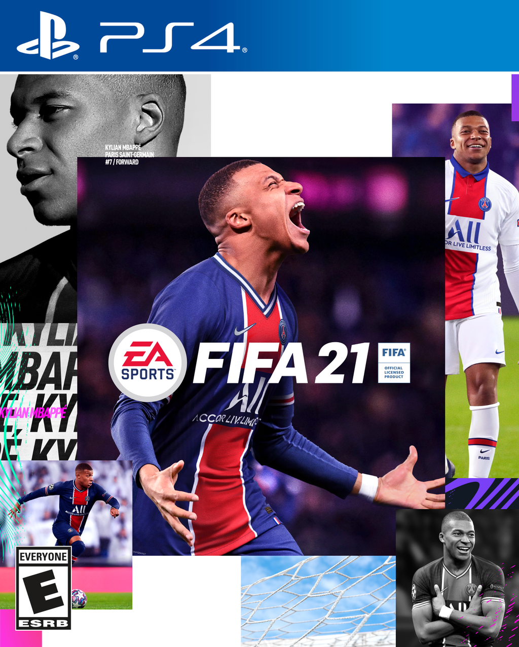 Mbappé, jogador do PSG, é a estrela da capa de FIFA 21 (Imagem: Divulgação/EA Sports)
