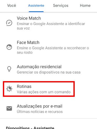 Crie e gerencie suas rotinas utilizando o Google Assistente (Captura de tela: Matheus Bigogno)