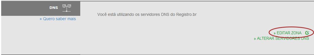 Registro.br - alterando zona DNS