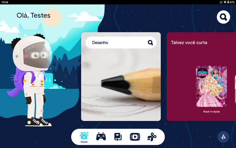 Screenshot do app Google Kids Space