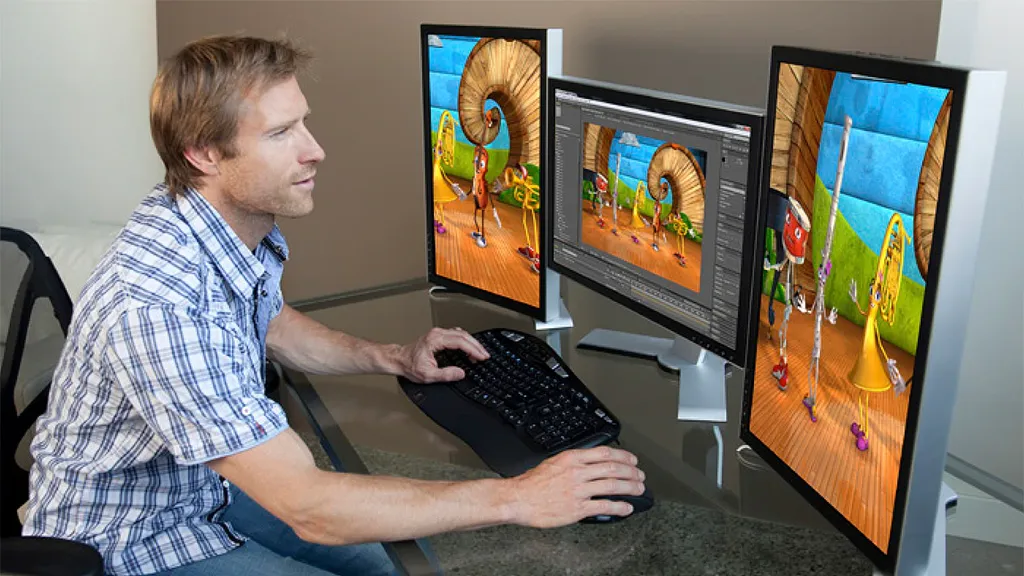 Objetivo do AMD Eyefinity é expandir a área de trabalho e facilitar uso de múltiplos monitores (Imagem: Reprodução/AMD)
