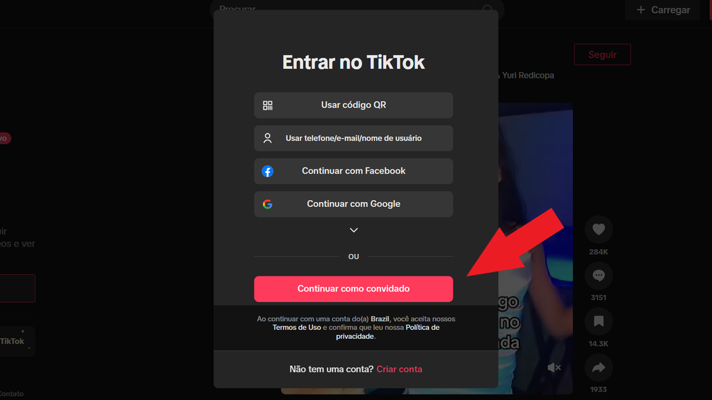 TikTok convidado