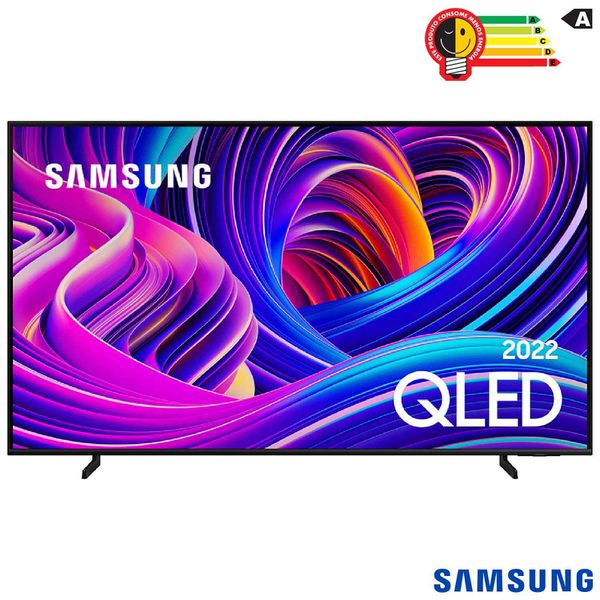 Smart TV 4K Samsung QLED 55" com Processador Quantum Lite, Controle Remoto SolarCell e Wi-Fi - QN55Q60BAGXZD [CASHBACK ZOOM]