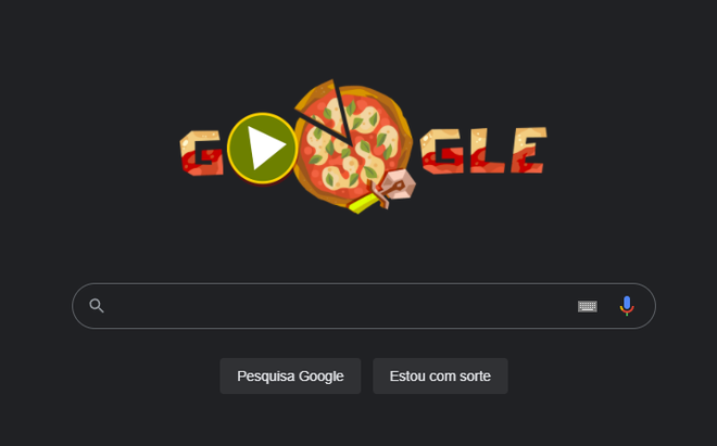 Doodle desta terça-feira traz jogo divertido em celebração à pizza