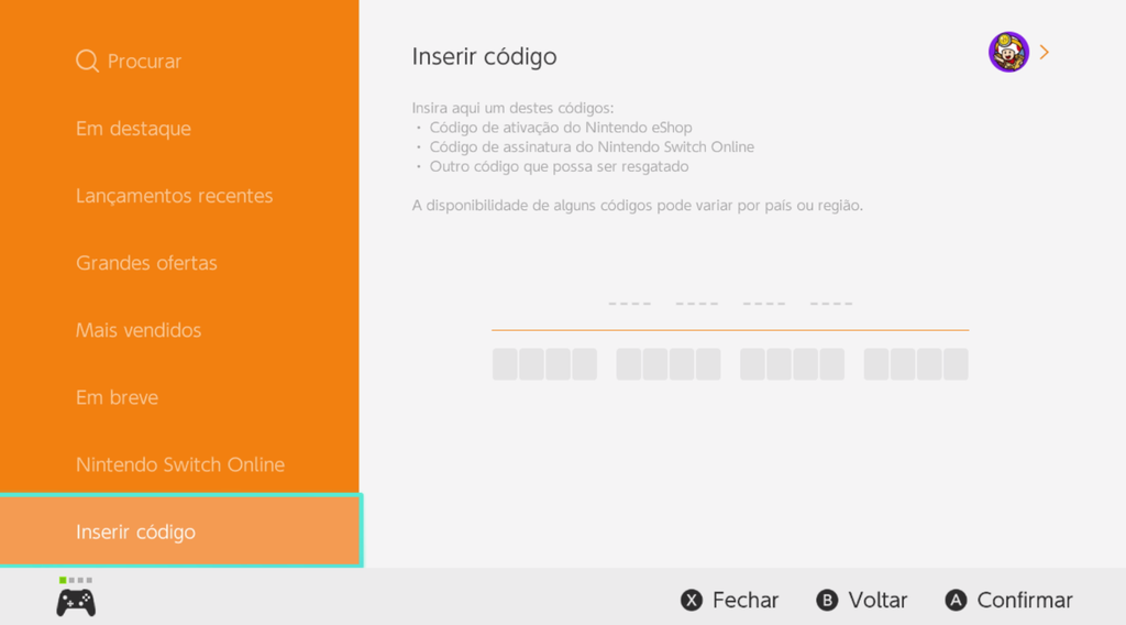 Nesta tela, o usuário deve inserir o código de resgate que foi enviado por e-mail (Captura de tela: Felipe Goldenboy/Canaltech)