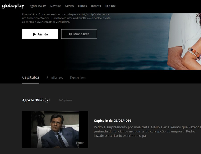 Assista a uma novela pelo Globoplay (Imagem: André Magalhães/Captura de tela)