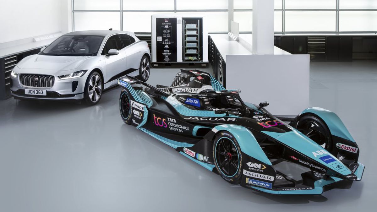 Carro de corrida de equipe Jaguar Racing I-Type 5, temporada 2020