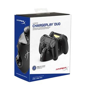 HyperX ChargePlay Duo - Carregador Duplo para Controle de PS4, HyperX, Preto/Cinza