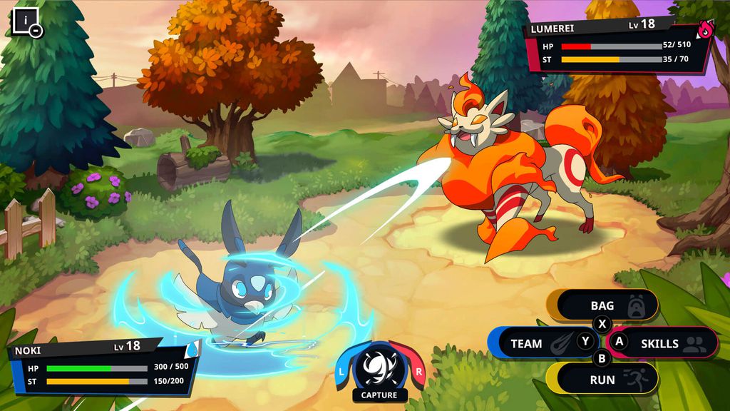 Monstros se enfrentando em Nexomon Extinction