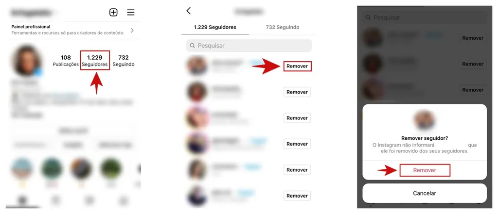 Também há como remover seguidores do Instagram pela lista de contas que te seguem (Captura: Kris Gaiato)