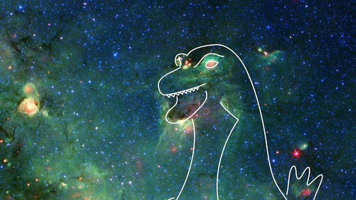 Monstro espacial? Telescópio Spitzer registra nebulosa que lembra o Godzilla