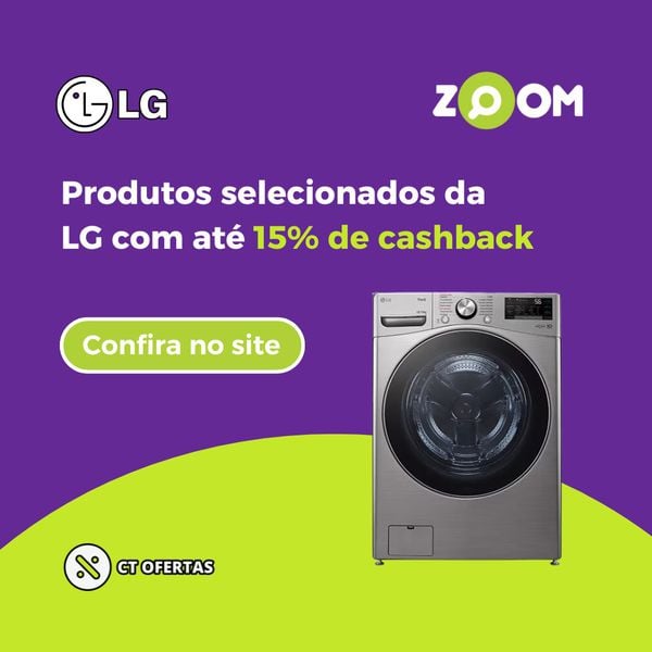 Cashback de até 15% na LG