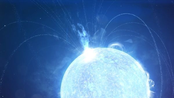 Um magnetar com explosão de raios-X (Imagem: Reprodução/NASA Goddard Space Flight Center/Chris Smith (USRA))