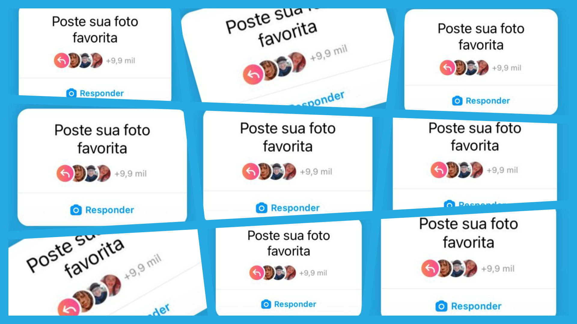 1- poste a mesma coisa no status 2- mande uma foto sua? 3- poste