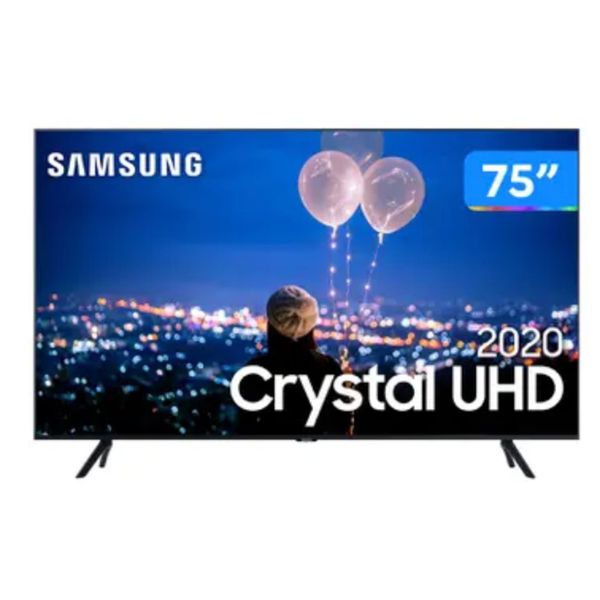 Smart TV Crystal UHD 4K LED 75” Samsung - UN75TU8000GXZD Wi-Fi Bluetooth HDR 3 HDMI 2 USB