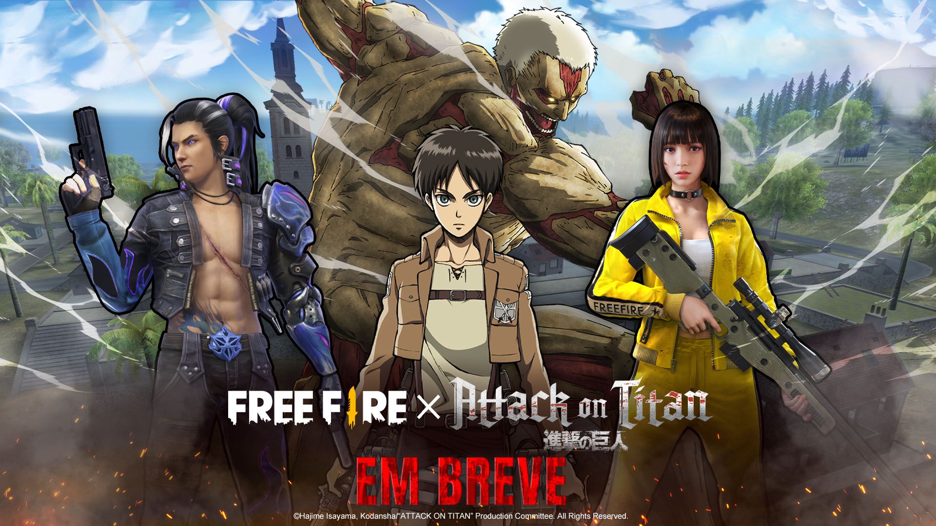 FREE FIRE x ATTACK ON TITAN ( Shingeki no Kyojin ) SKINS TITAN