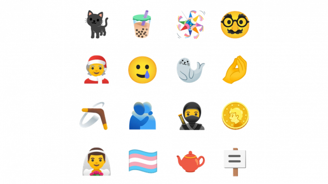 Alguns dos novos Emoji adicionados (Foto: Reprodução/Android Police)