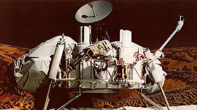 A Viking 1 foi a primeira nave da NASA a pousar com sucesso na superfície marciana (Imagem: NASA)