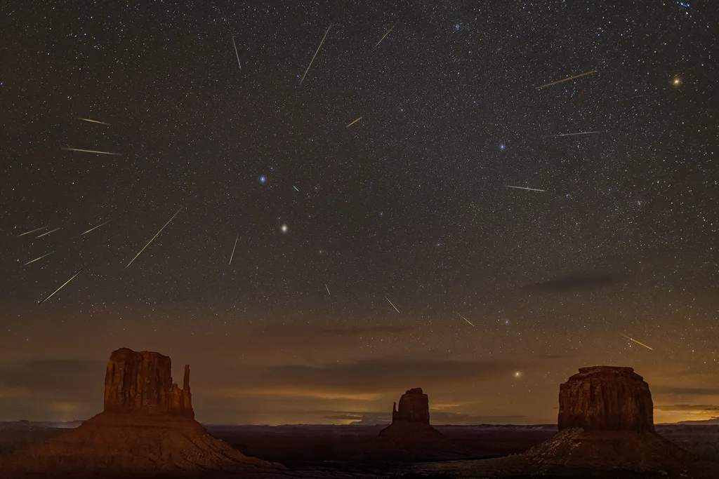 Chuva de meteoros geminídeas (Imagem: Reprodução/Chuck Derus)