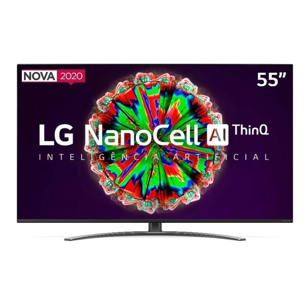 Smart TV LG 55'' 55NANO81 Ultra HD 4K NanoCell IPS WiFi Bluetooth HDR Inteligencia Artificial ThinQAI Google Assistente Alexa IOT [CASHBACK]