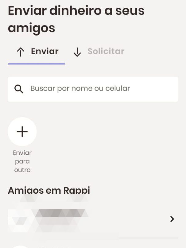 O RappiPay permite enviar dinheiro dos seus amigos (Imagem: Guadalupe Carniel/Captura de tela)