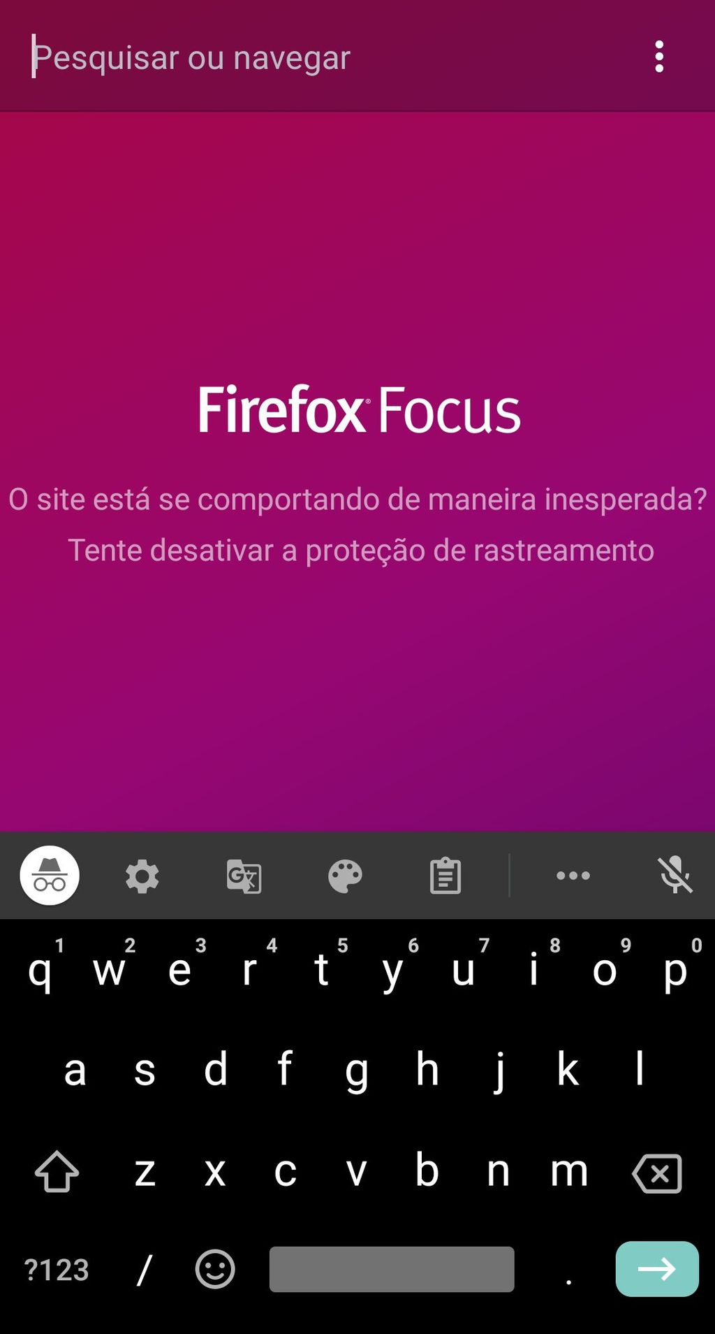 Firefox Focus, o navegador focado em privacidade da Mozilla (Imagem: Douglas Ciriaco/Canaltech)