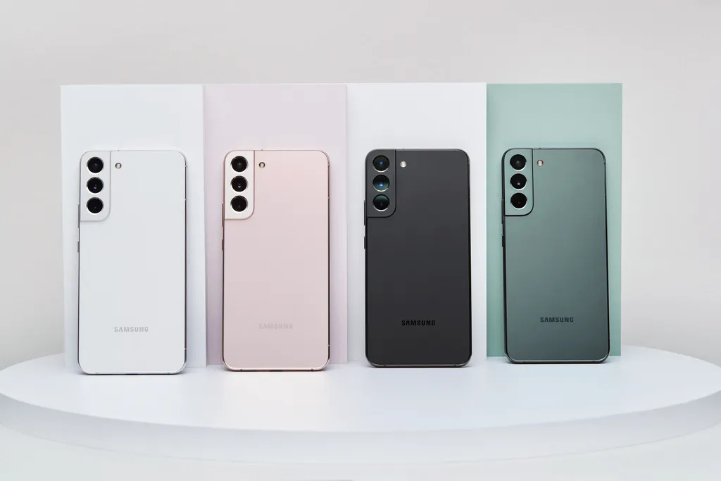 Cores disponíveis para o Galaxy S22 (Imagem: Divulgação/Samsung)