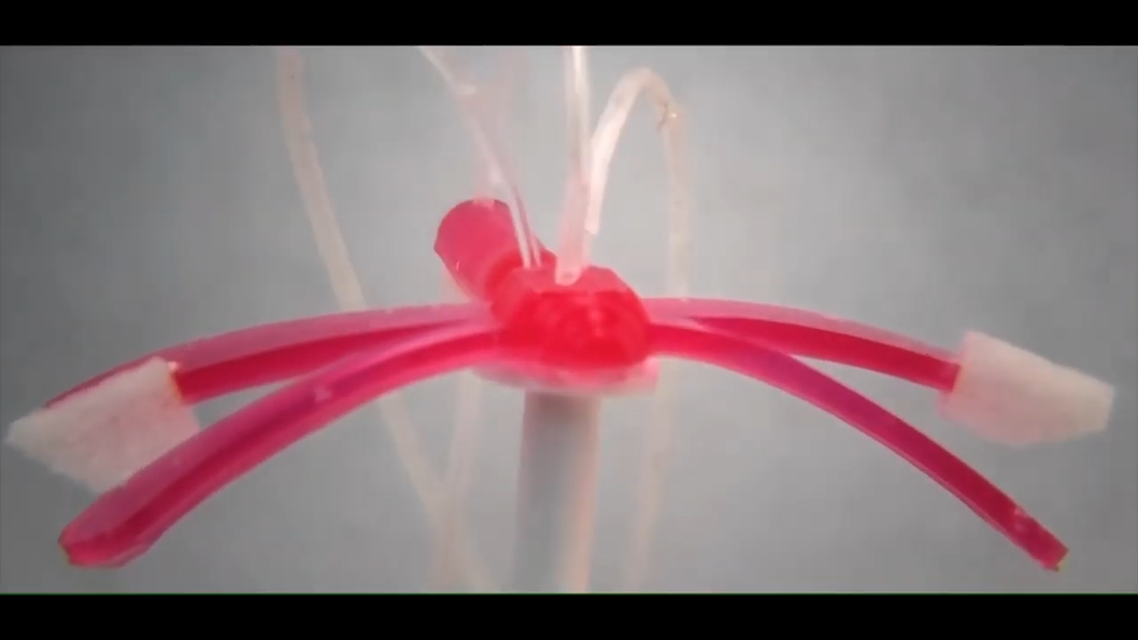 O robô-libélula funciona somente com a pressão do ar (Imagem: Divulgação/Duke University)