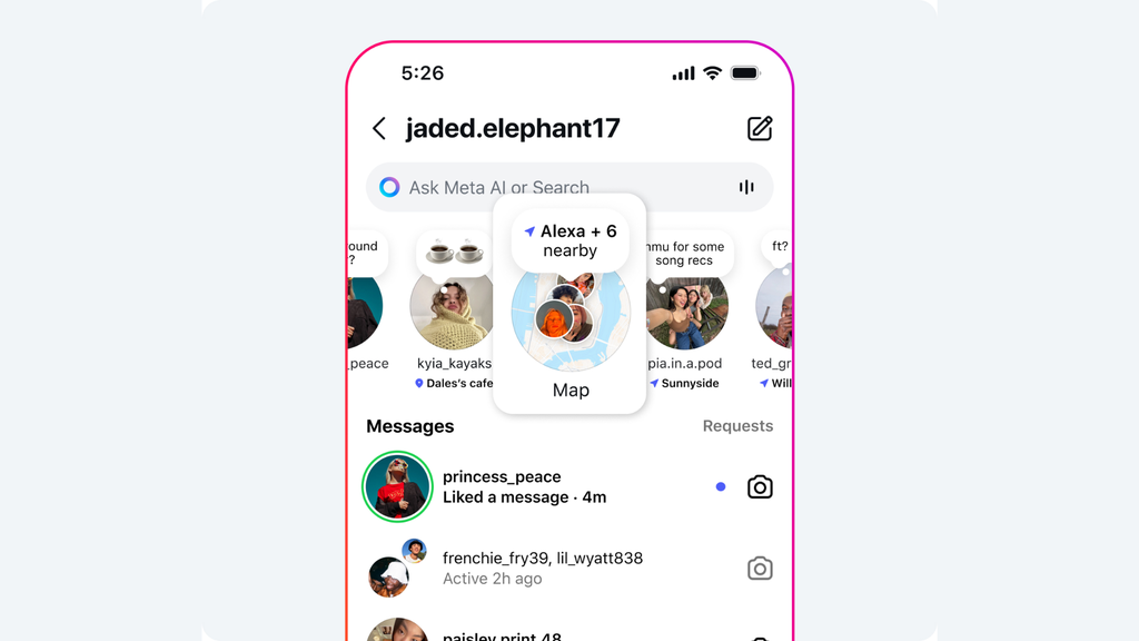 Instagram ganha mapa interativo para compartilhar localização com seguidores (Imagem: Divulgação/Meta)
