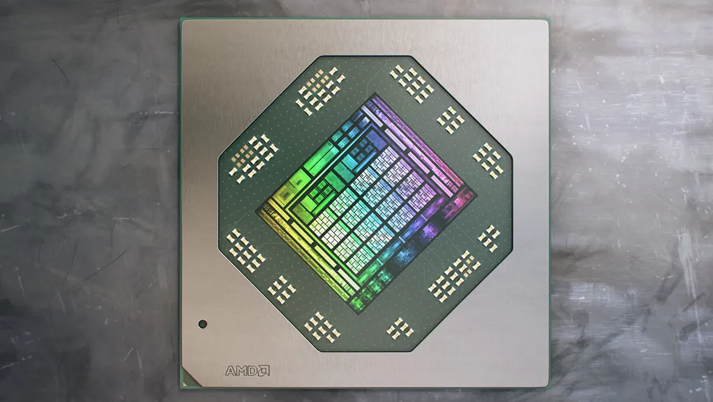 Segundo os rumores, a família Radeon RX 7000 deve trazer performance quase 3 vezes maior e novo design MCM de múltiplos chips em um, junto à nova microarquitetura RDNA 3 (Imagem: AMD)