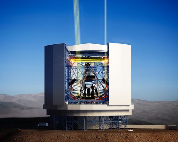 Renderização em 3D do Giant Magellan Telescope