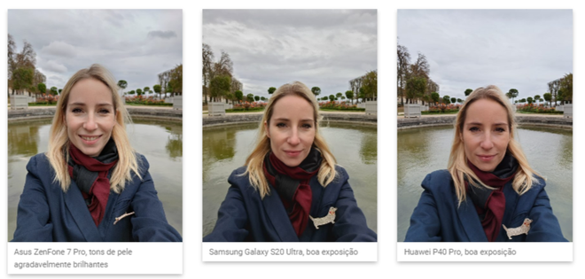 Nível de exposição das selfies do Zenfone 7 Pro (Foto: Reprodução/DxO Mark)