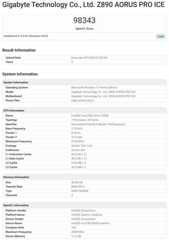 Benchmark Intel Arc B580