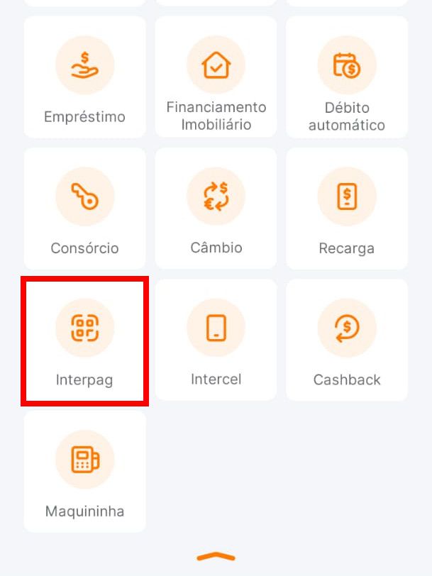 Na tela inicial do app, localize a opção "Interpag" e selecione-a (Captura de tela: Matheus Bigogno)