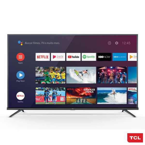 Smart TV 4K TCL LED 55” com Controle por Comando de Voz, Dolby Audio, HDR 10, Google Assistant e Wi-Fi - 55P8M [CUPOM]