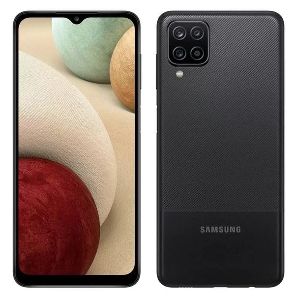 Smartphone Samsung Galaxy A12 Câmera Quádrupla Traseira Selfie de 8MP, Tela Infinita de 6.5 64GB, 4GB RAM Octa Core Bateria Dual Chip Pre