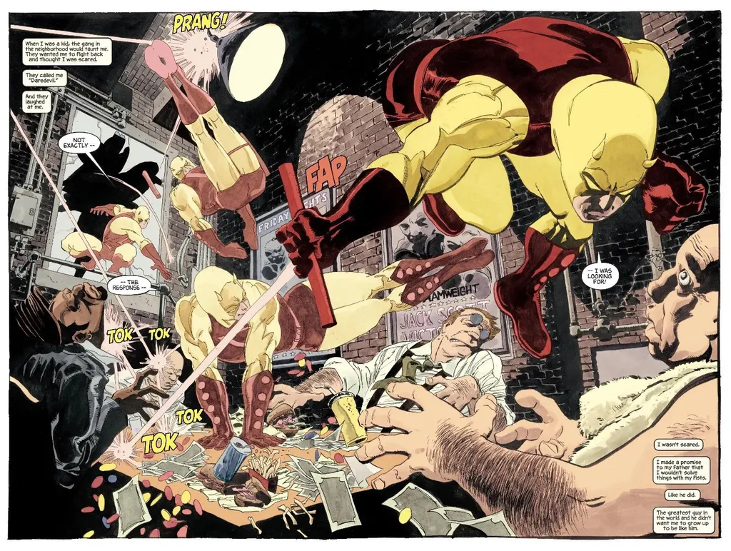 Nos quadrinhos, Murdock voltou a vestir o traje amarelo algumas vezes (Imagem: Reprodução/Marvel Comics)