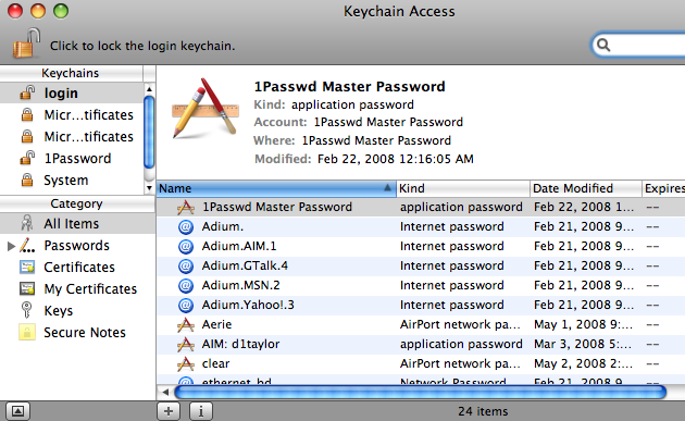 KeyChain Mac KeyChain Mac